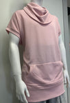 COWL NECK LIGHT PINK POUCHED Top