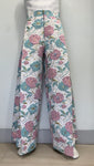 PINK AND MINT GREEN BROCADE Pants