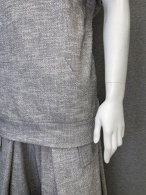 HEATHER GRAY KNOBBY KNIT COWL NECK Pullover