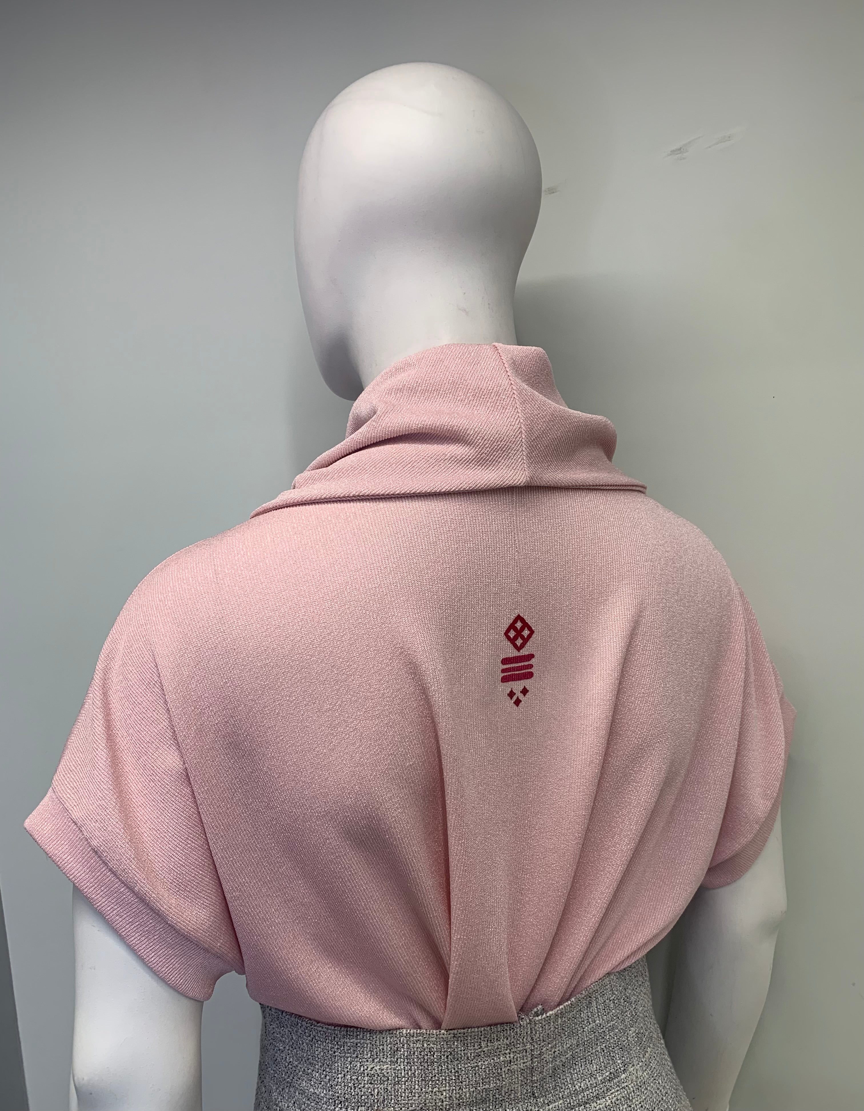 COWL NECK LIGHT PINK POUCHED Top