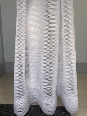 WHITE MESH METALLIC GOLD POCKETS WAIST Pant