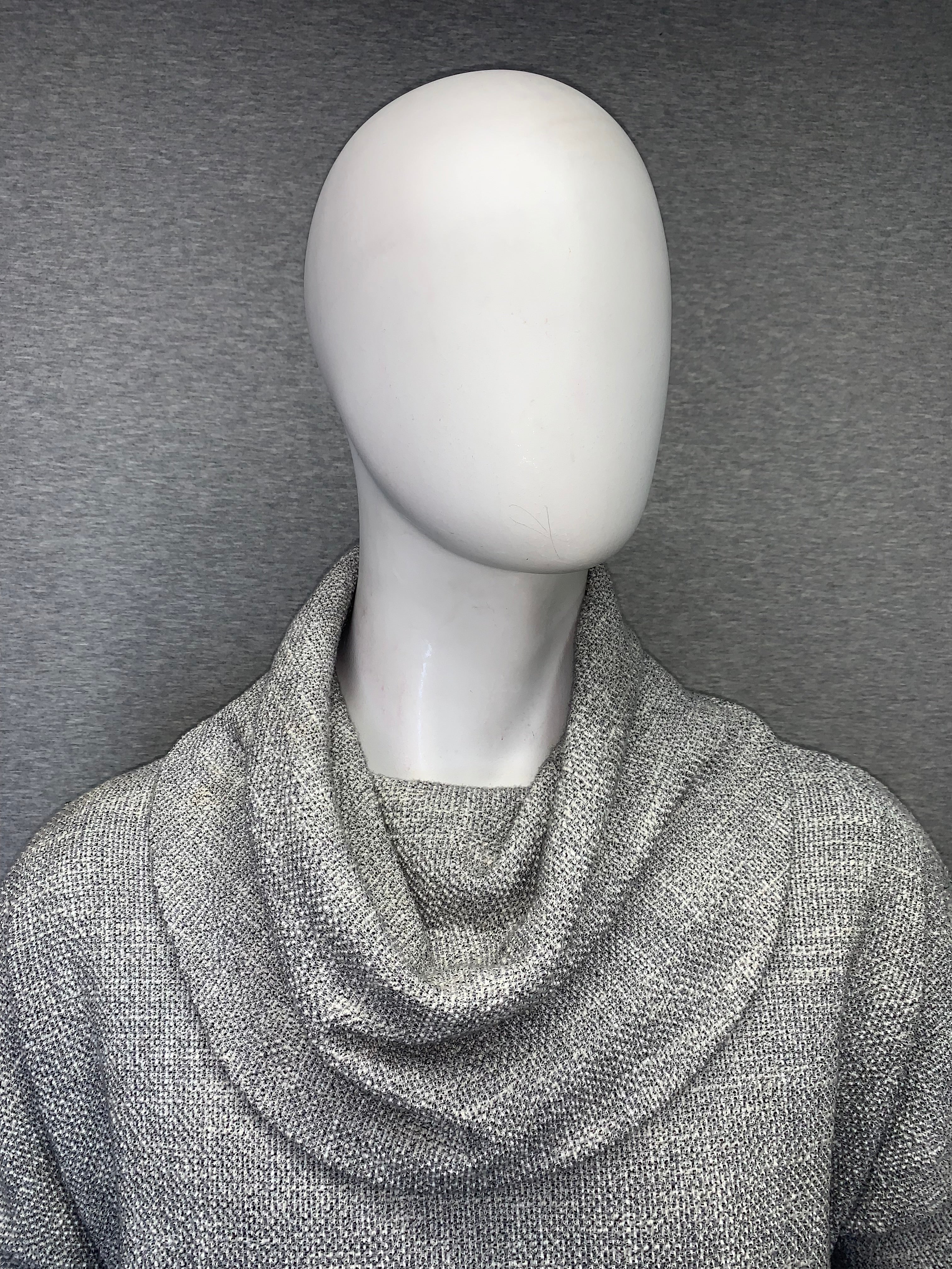 HEATHER GRAY KNOBBY KNIT COWL NECK Pullover