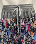 SILK AND SNAKE EMBOSSED GRAFFITI Pants