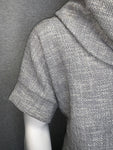 HEATHER GRAY KNOBBY KNIT COWL NECK Pullover