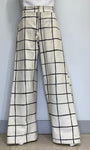 BLACK LINE CREAM CANVAS Trousers