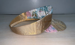 METALLIC GOLD BROCADE Visor