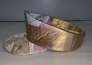 METALLIC GOLD BROCADE Visor