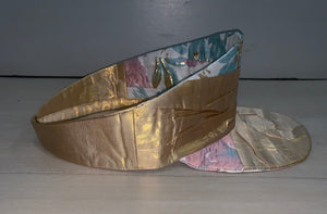 METALLIC GOLD BROCADE Visor