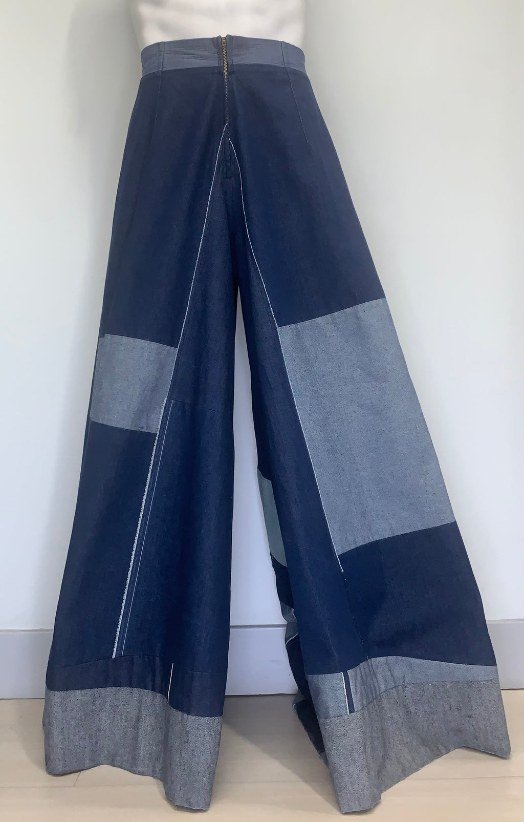ARTISANAL DENIM PATCHWORK DRAMATIC Pants