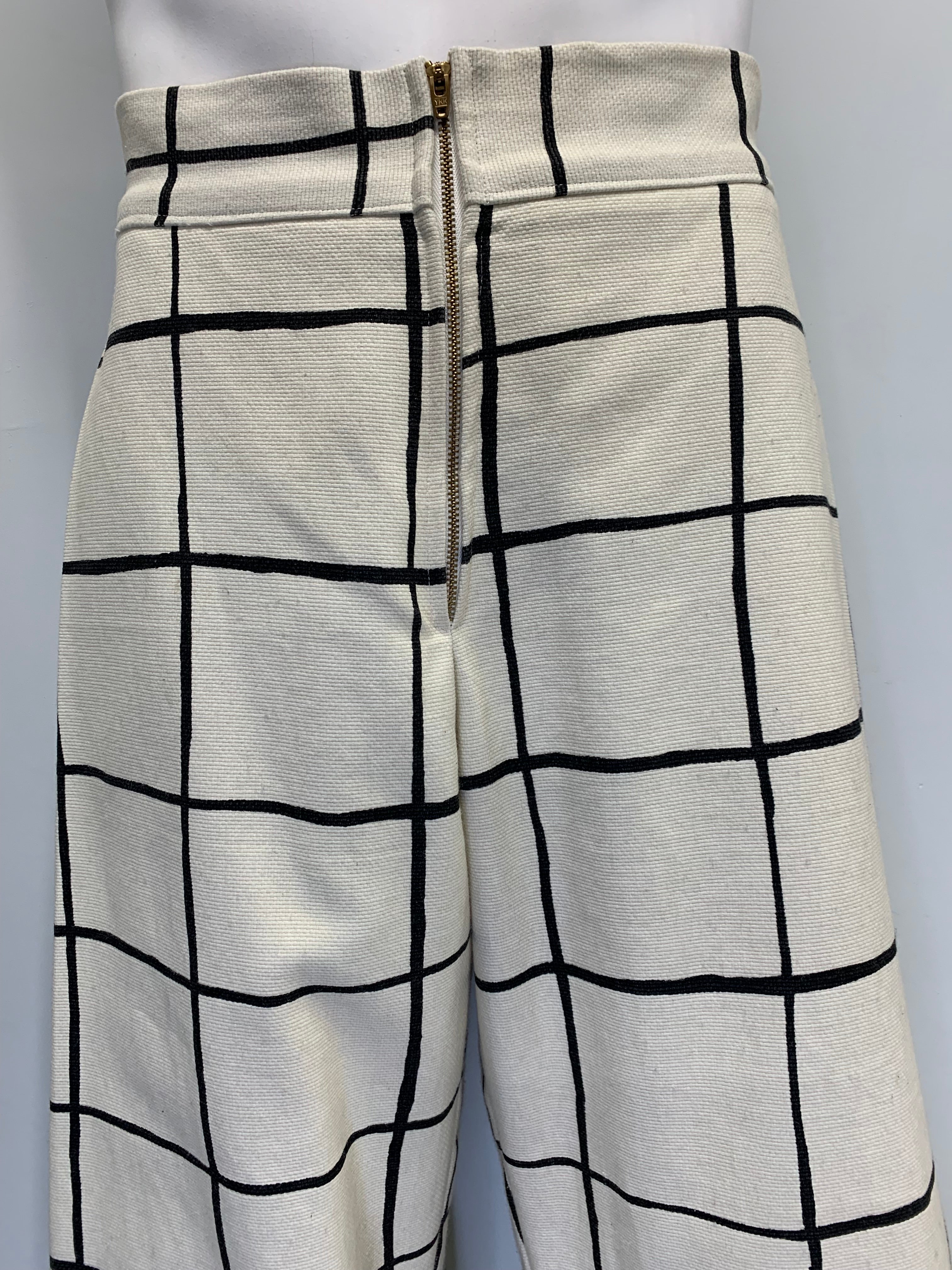 BLACK LINE CREAM CANVAS Trousers