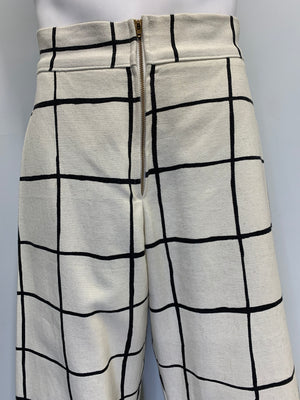 BLACK LINE CREAM CANVAS Trousers
