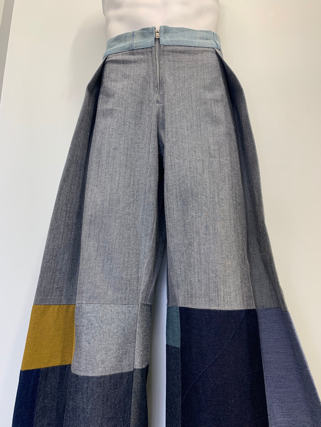 MUSTARD PATCHWORK DENIM Pants