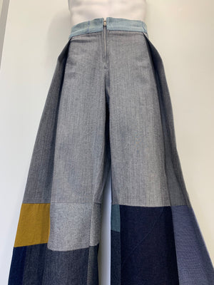 MUSTARD PATCHWORK DENIM Pants
