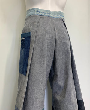 MUSTARD PATCHWORK DENIM Pants