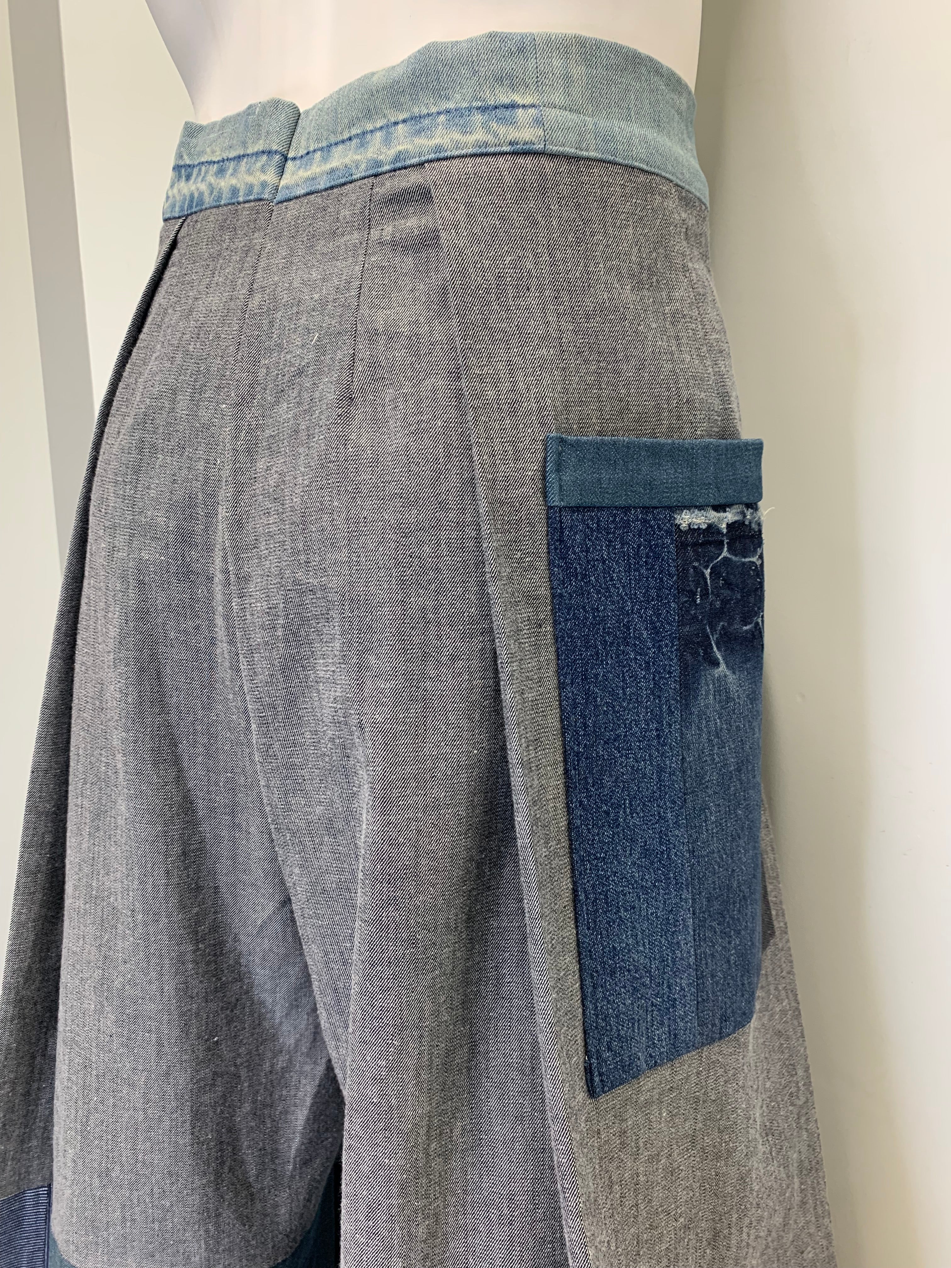 MUSTARD PATCHWORK DENIM Pants