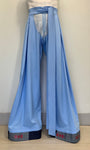 SHEER FRONT LIGHTWEIGHT POWDER BLUE DENIM Pants