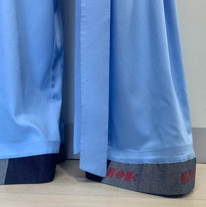 SHEER FRONT LIGHTWEIGHT POWDER BLUE DENIM Pants