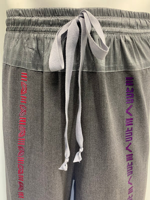 ADINKRA SUMMER WOOL AND SILK DRAWSTRING Pants