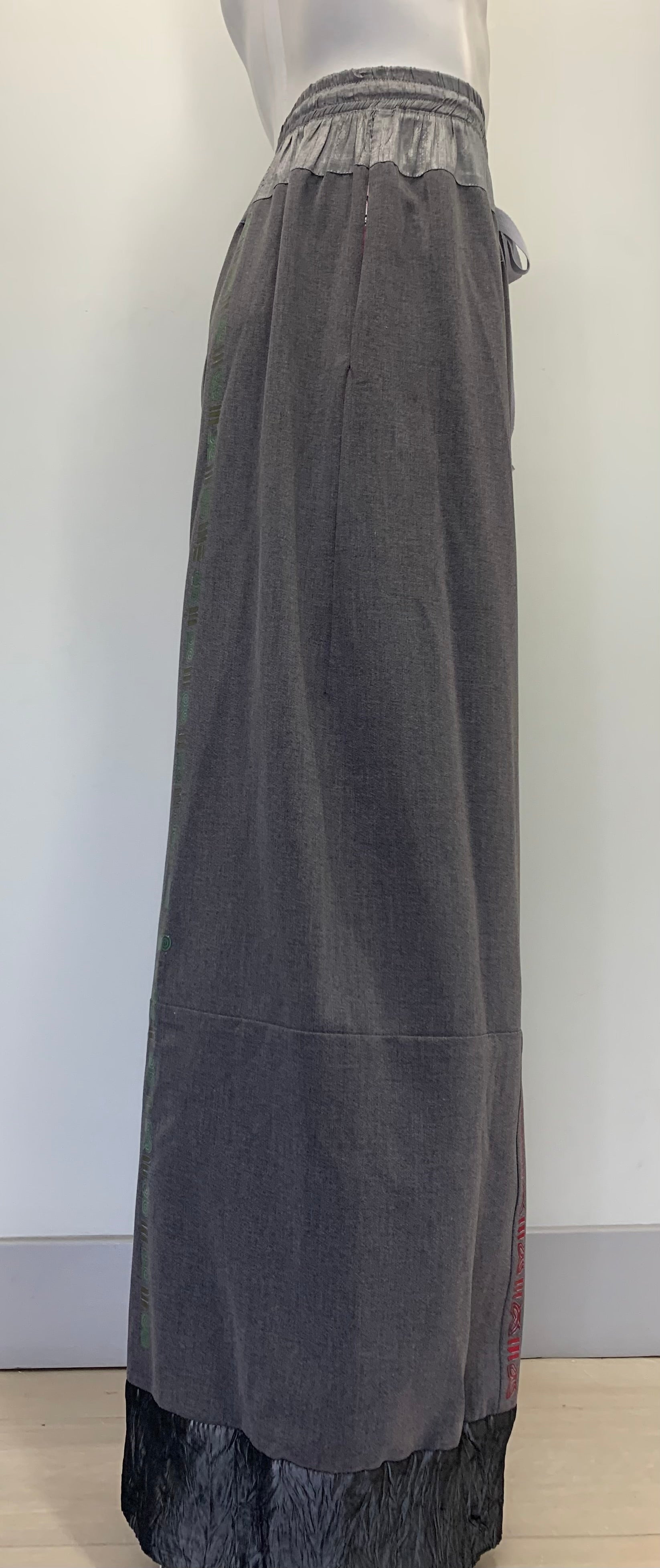 ADINKRA SUMMER WOOL AND SILK DRAWSTRING Pants