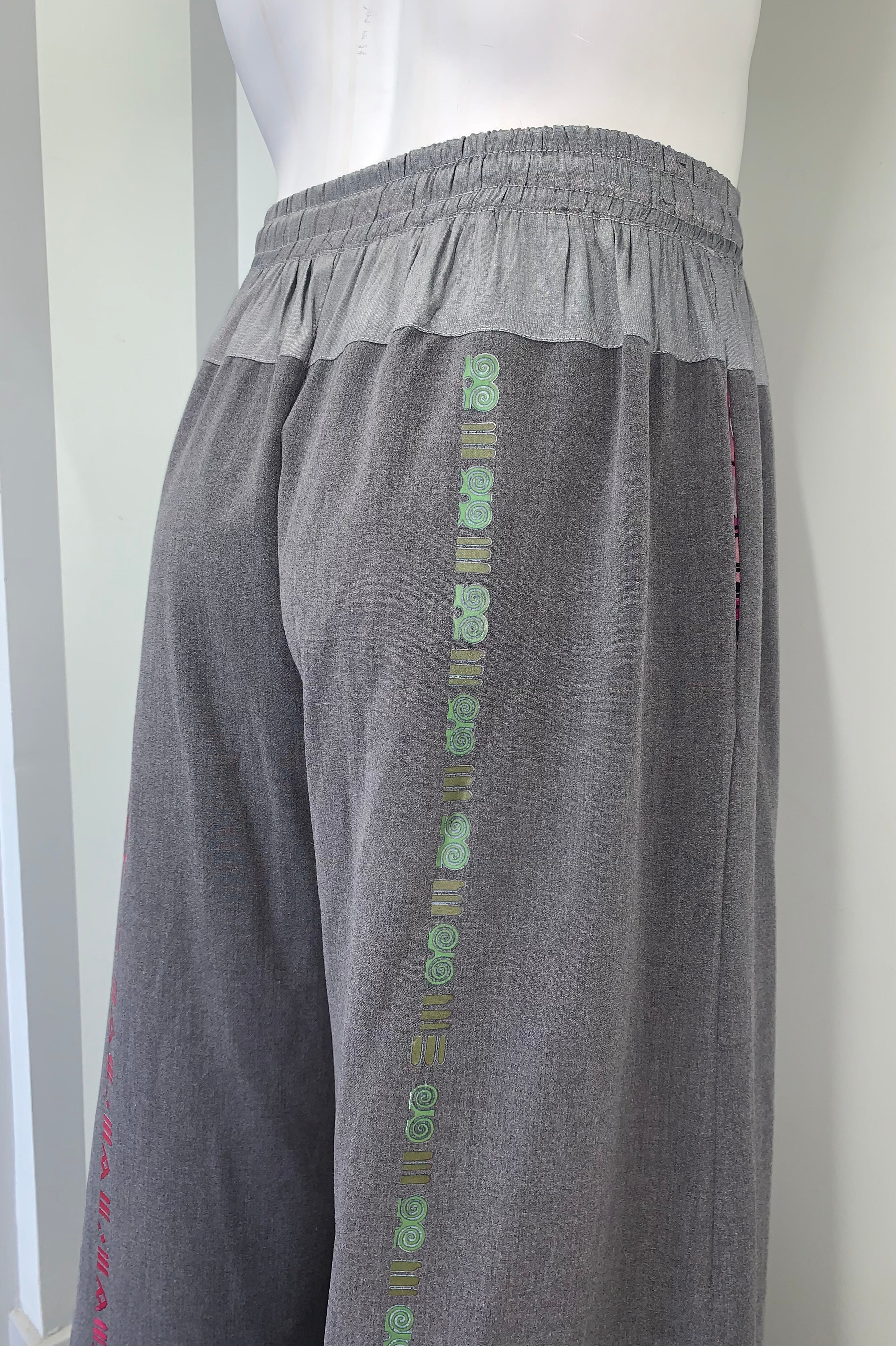 ADINKRA SUMMER WOOL AND SILK DRAWSTRING Pants