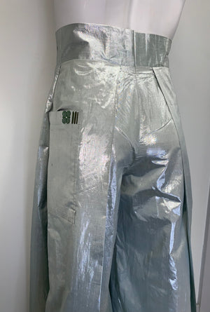 METALLIC SILK SHANTUNG MINT GREEN Pants