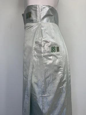 METALLIC SILK SHANTUNG MINT GREEN Pants