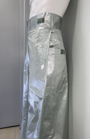 METALLIC SILK SHANTUNG MINT GREEN Pants