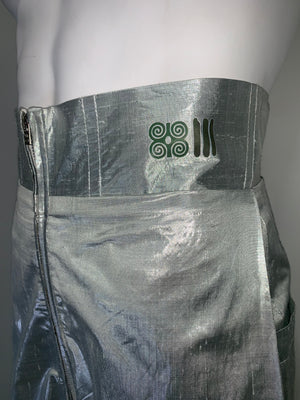 METALLIC SILK SHANTUNG MINT GREEN Pants