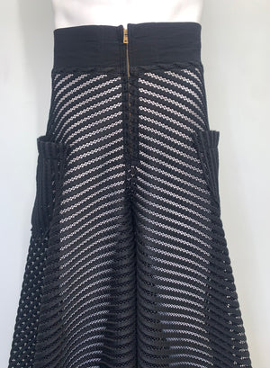 DRAMATIC BLACK WIDE LEG MESH Pants