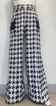 BLACK AND WHITE HOUNDSTOOTH WIDE LEG Pants