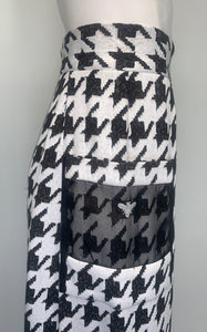 BLACK AND WHITE HOUNDSTOOTH WIDE LEG Pants